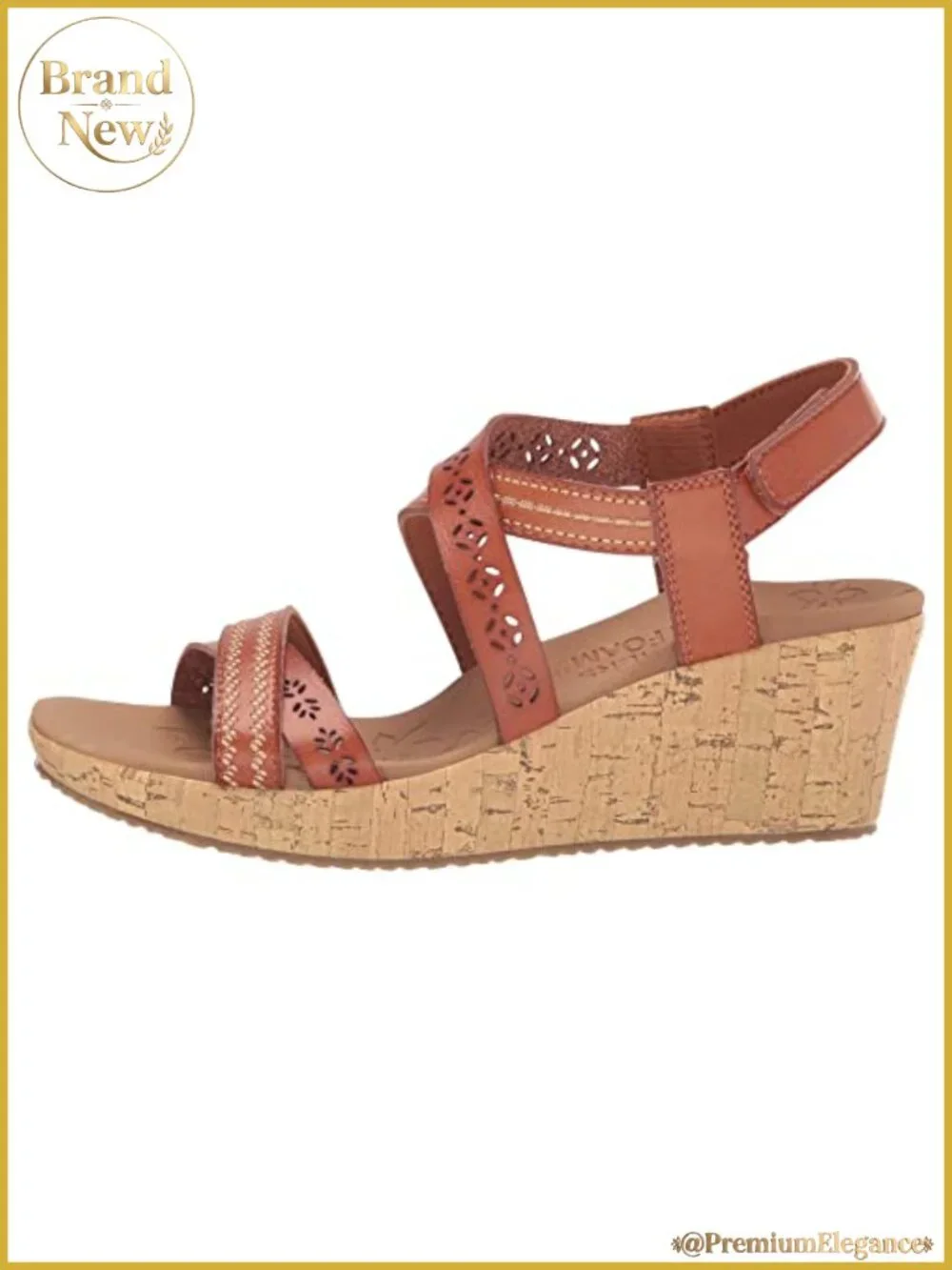 Beverlee Delicate Glow Wedge Sandal Faux Leather Vegan Luxe Foam Slingback